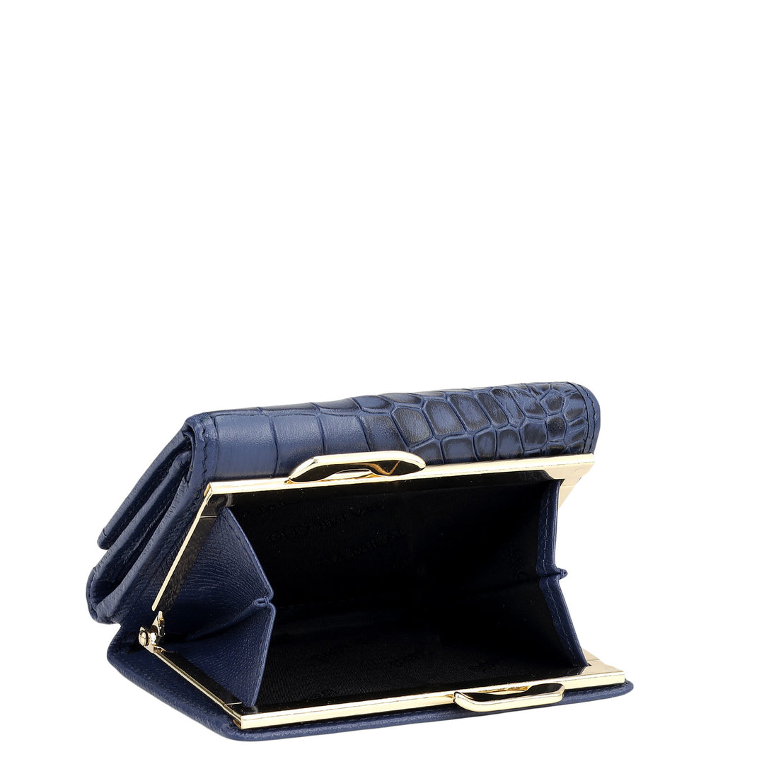 Croco Leather Ladies Wallet - Stardust