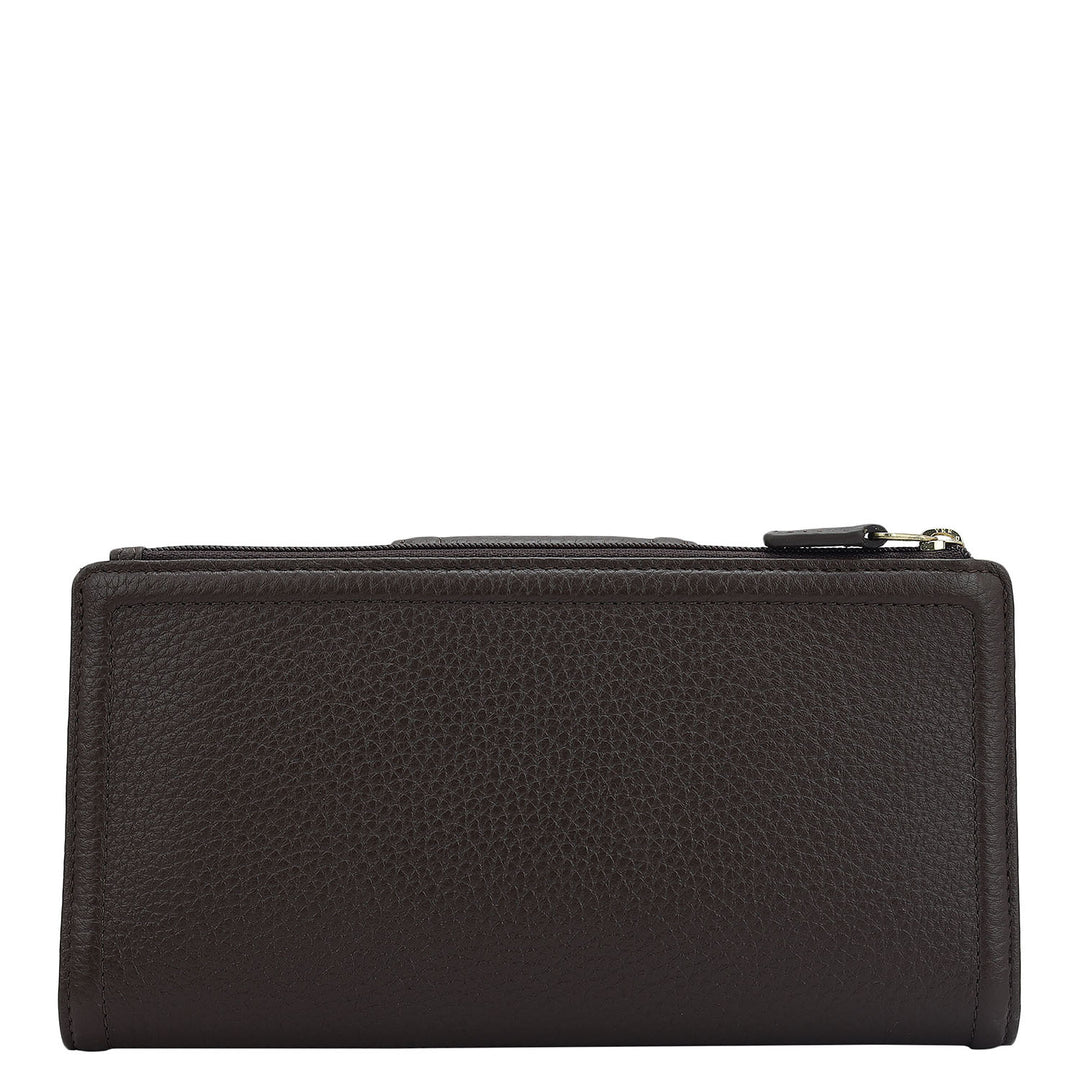 Wax Leather Ladies Wallet - Chocolate