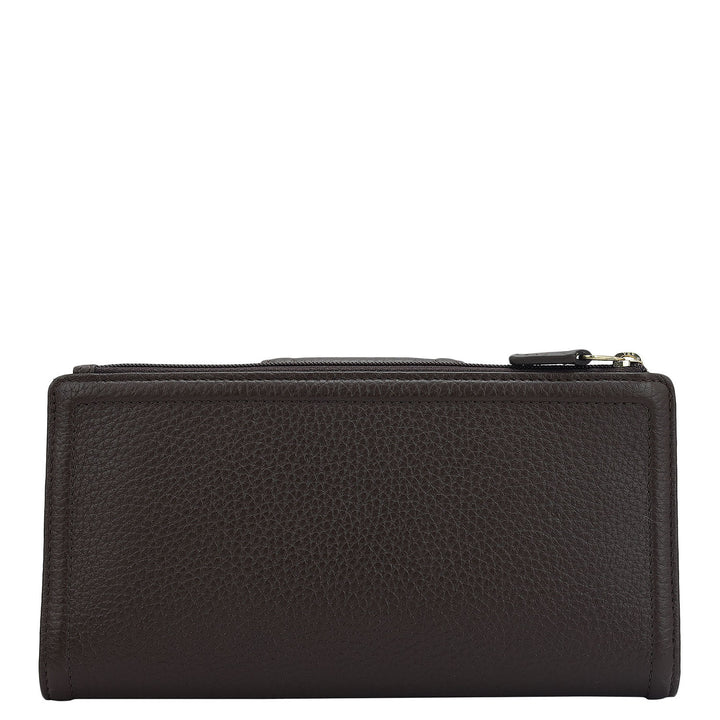 Wax Leather Ladies Wallet - Chocolate
