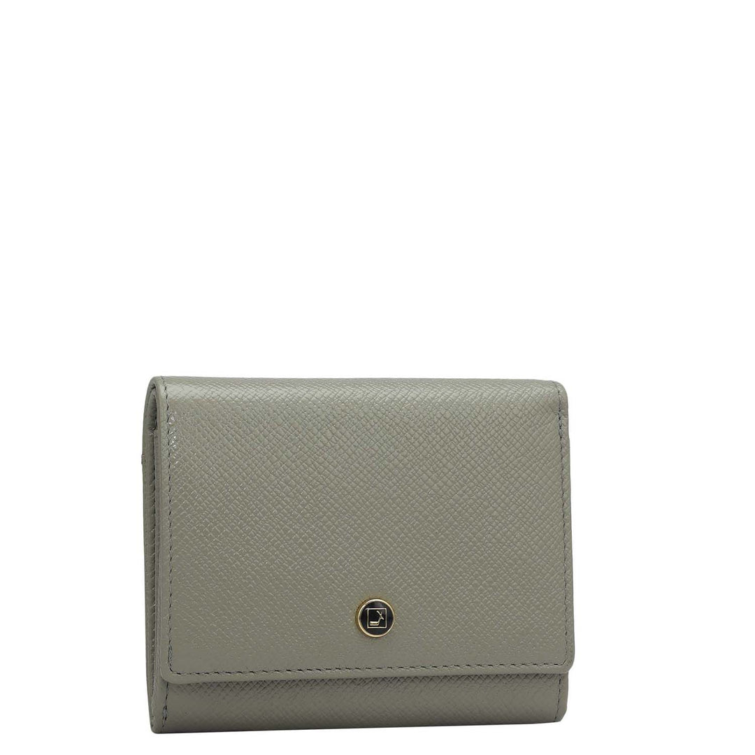 Franzy Leather Ladies Wallet - Stone Grey