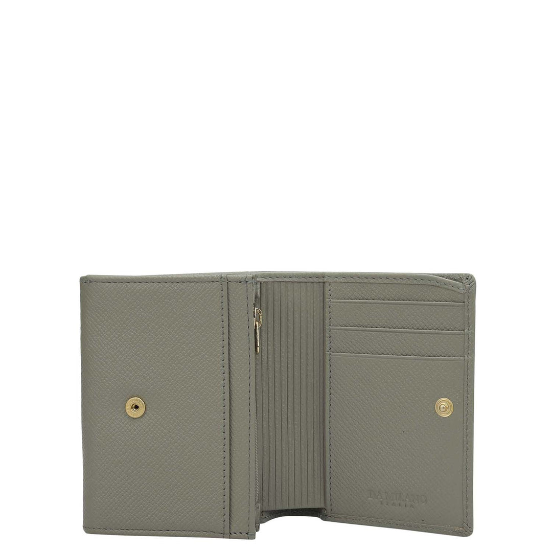 Franzy Leather Ladies Wallet - Stone Grey