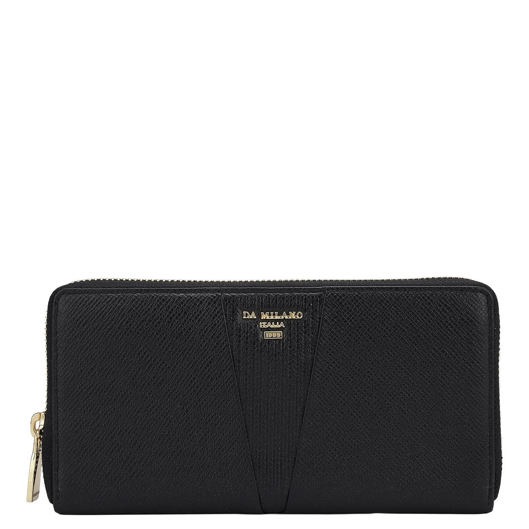 Franzy Leather Ladies Wallet - Black