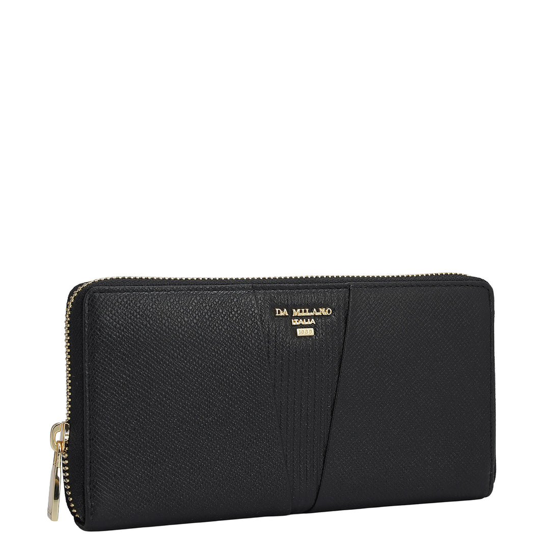 Franzy Leather Ladies Wallet - Black