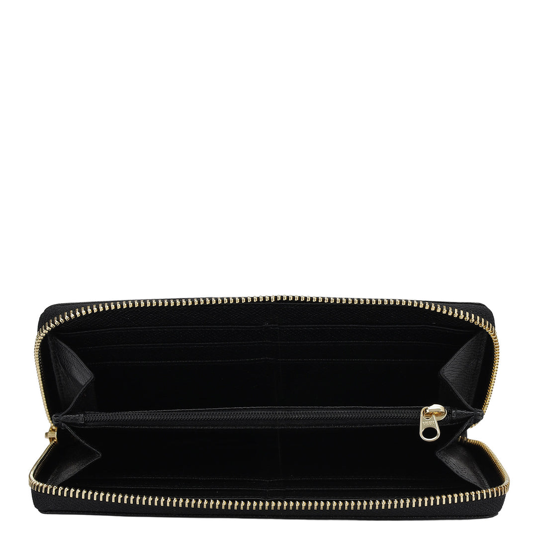 Franzy Leather Ladies Wallet - Black