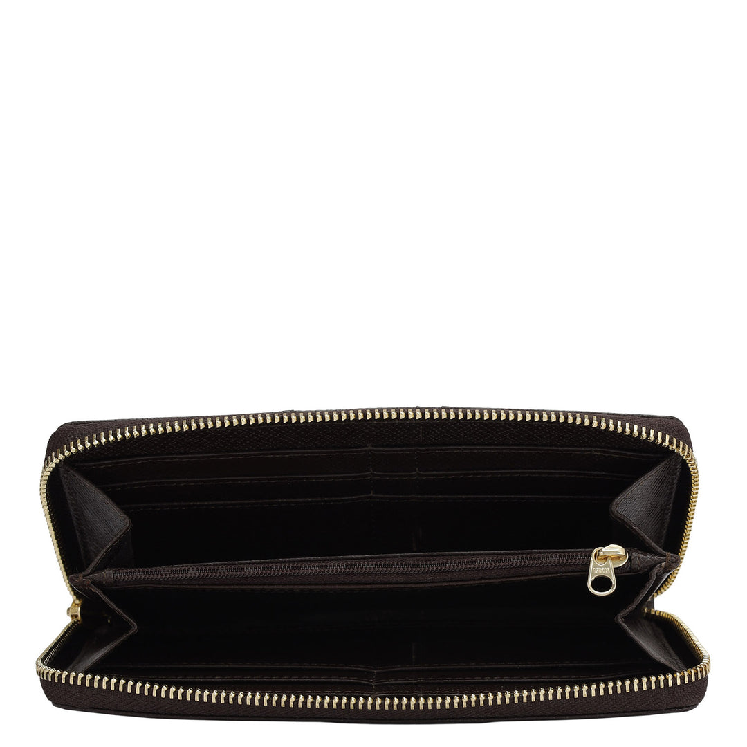 Franzy Leather Ladies Wallet - Chocolate
