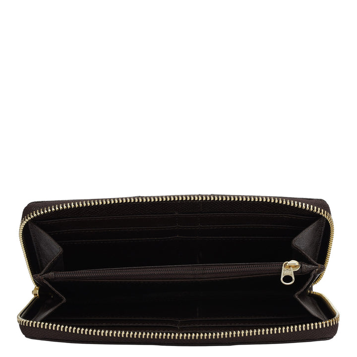Franzy Leather Ladies Wallet - Chocolate