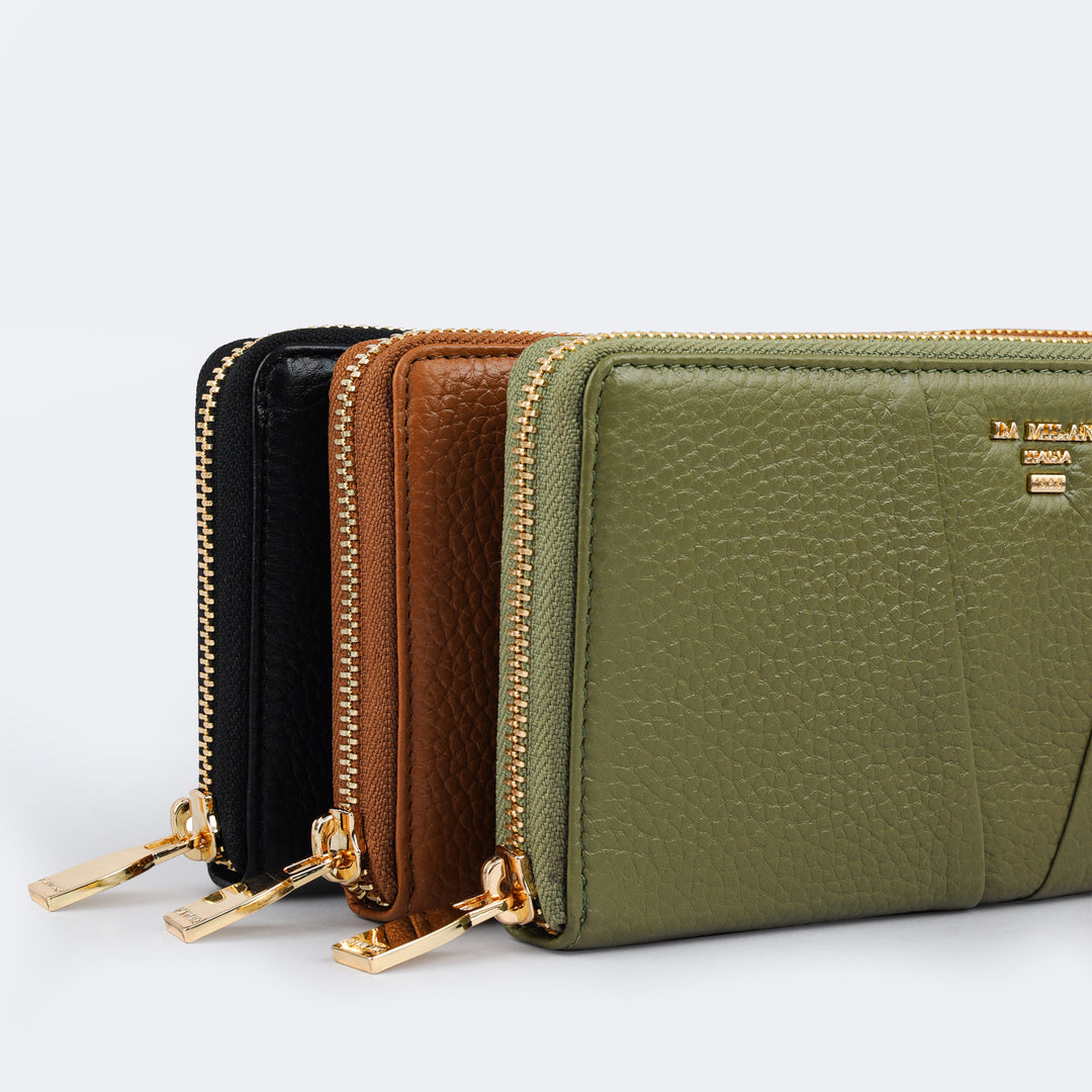 Wax Leather Ladies Wallet - Fern