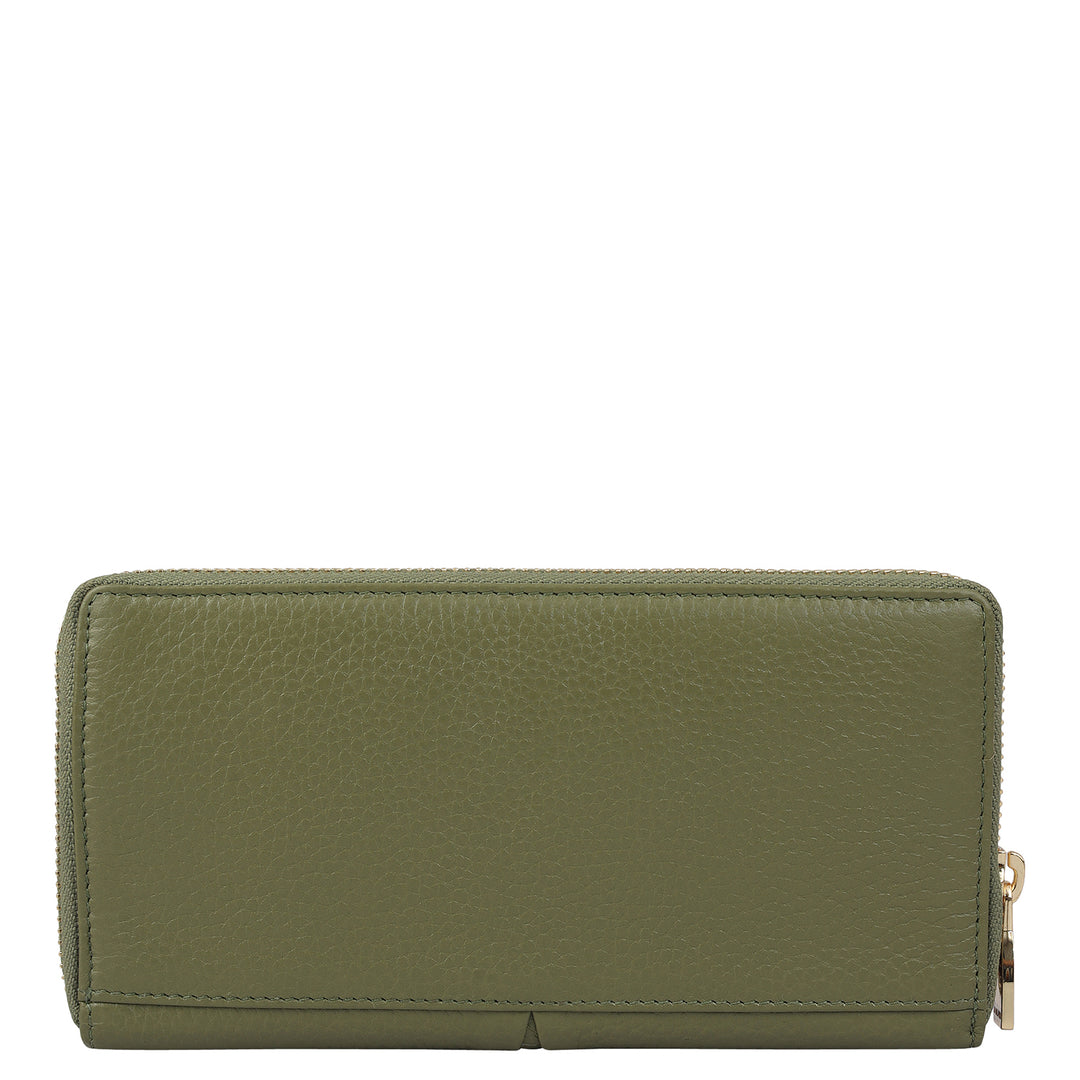 Wax Leather Ladies Wallet - Fern