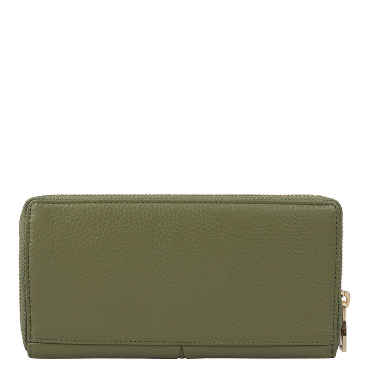 Wax Leather Ladies Wallet - Fern