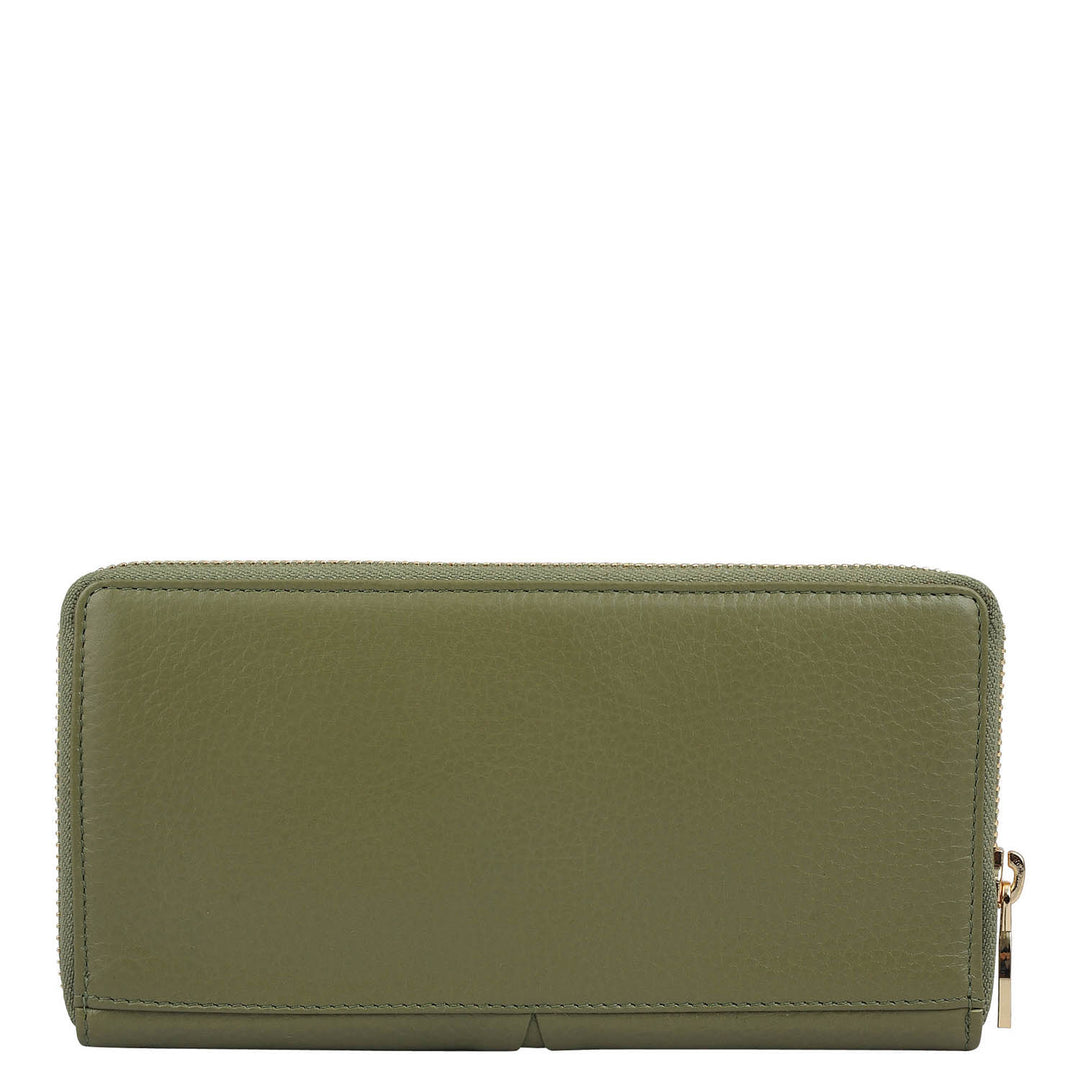 Wax Leather Ladies Wallet - Fern