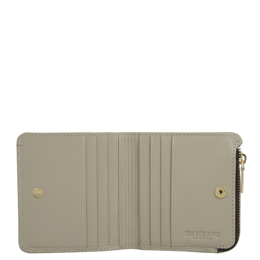 Croco Leather Ladies Wallet - Frost