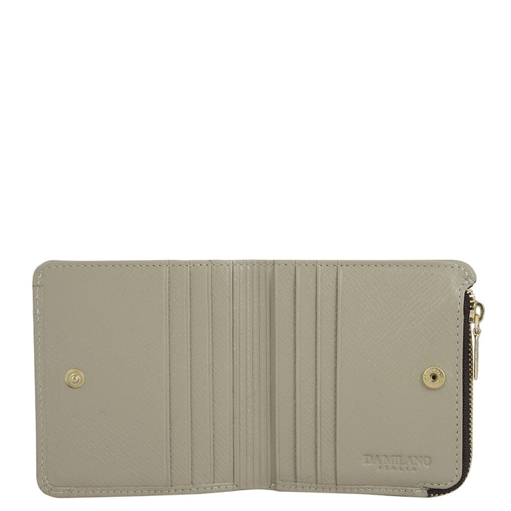 Croco Leather Ladies Wallet - Frost