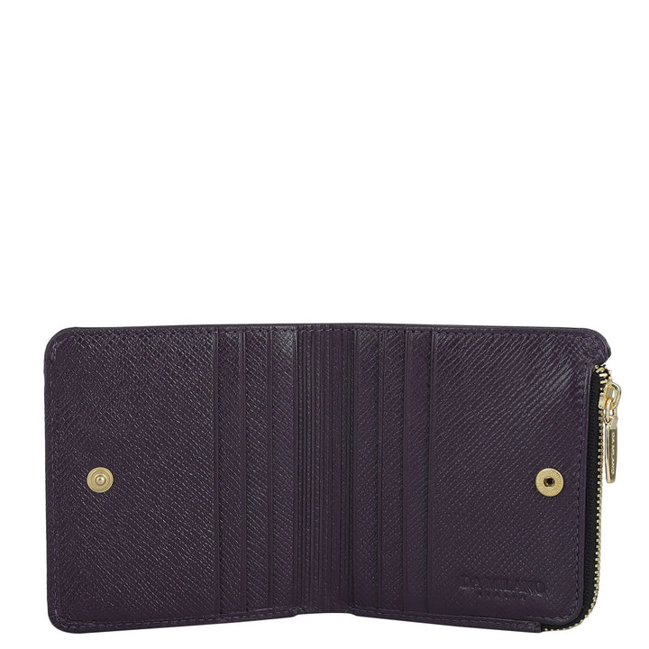 Croco Leather Ladies Wallet - Grapevine