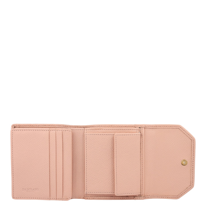Monogram Leather Ladies Wallet - Peach