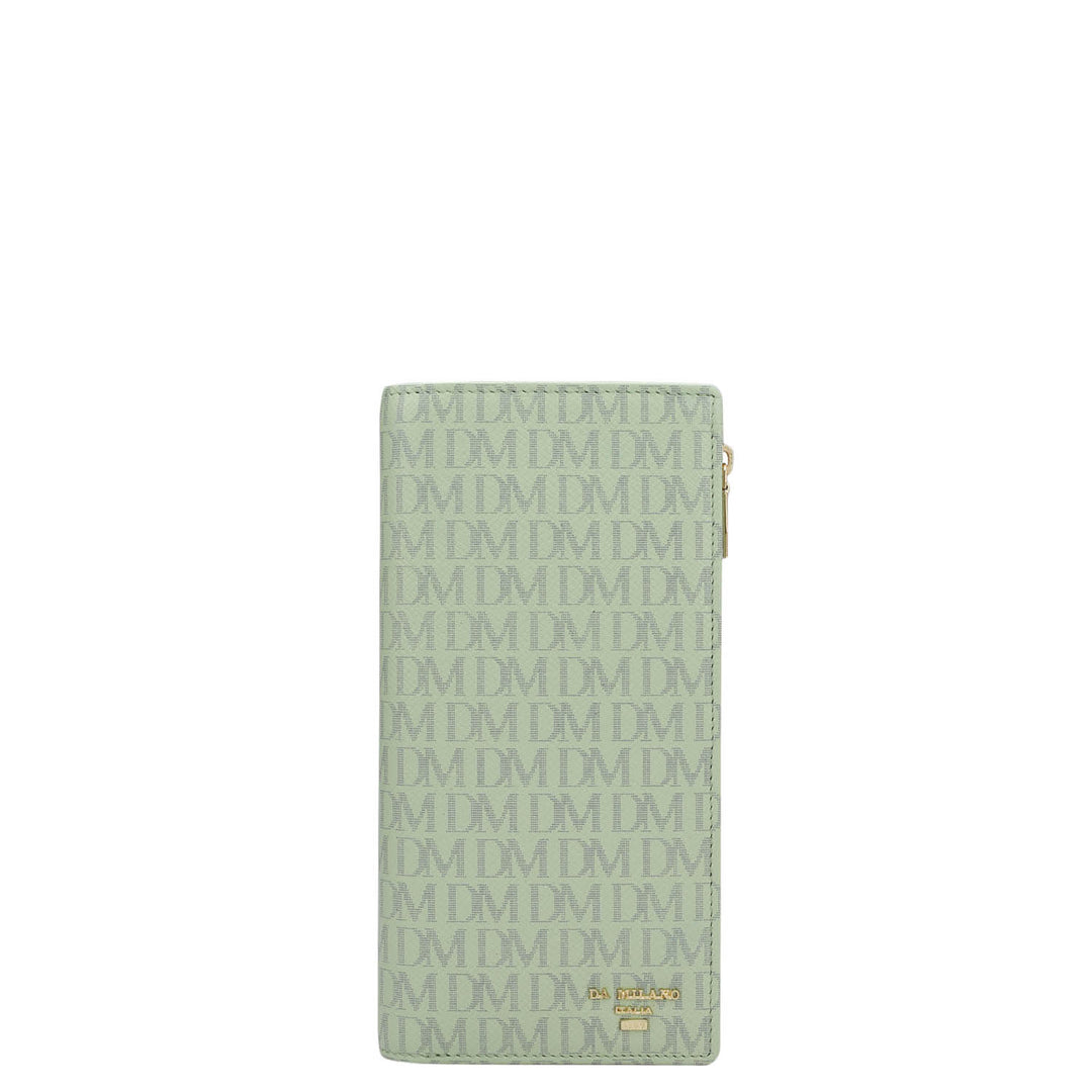 Monogram Leather Ladies Wallet - Mint