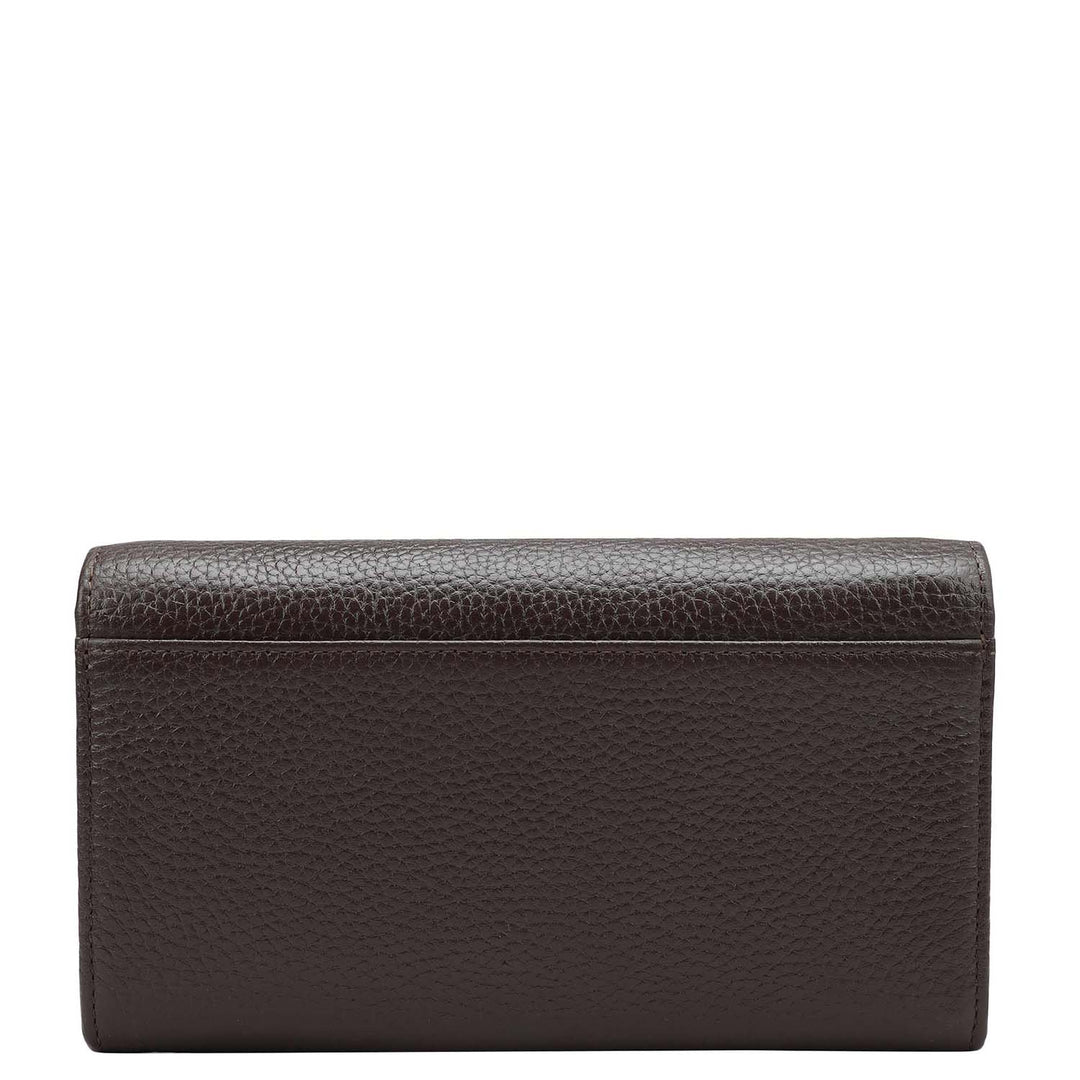 Wax Leather Ladies Wallet - Chocolate
