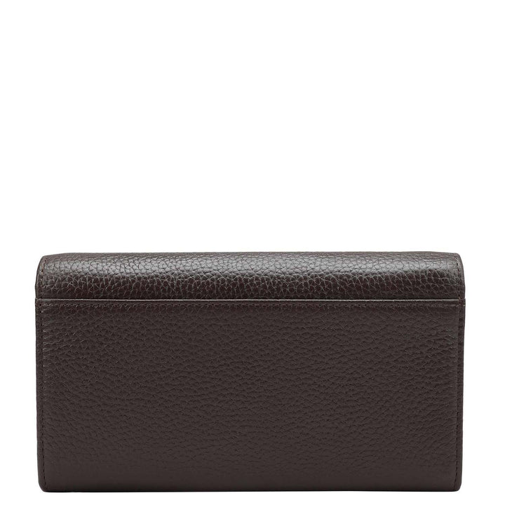 Wax Leather Ladies Wallet - Chocolate