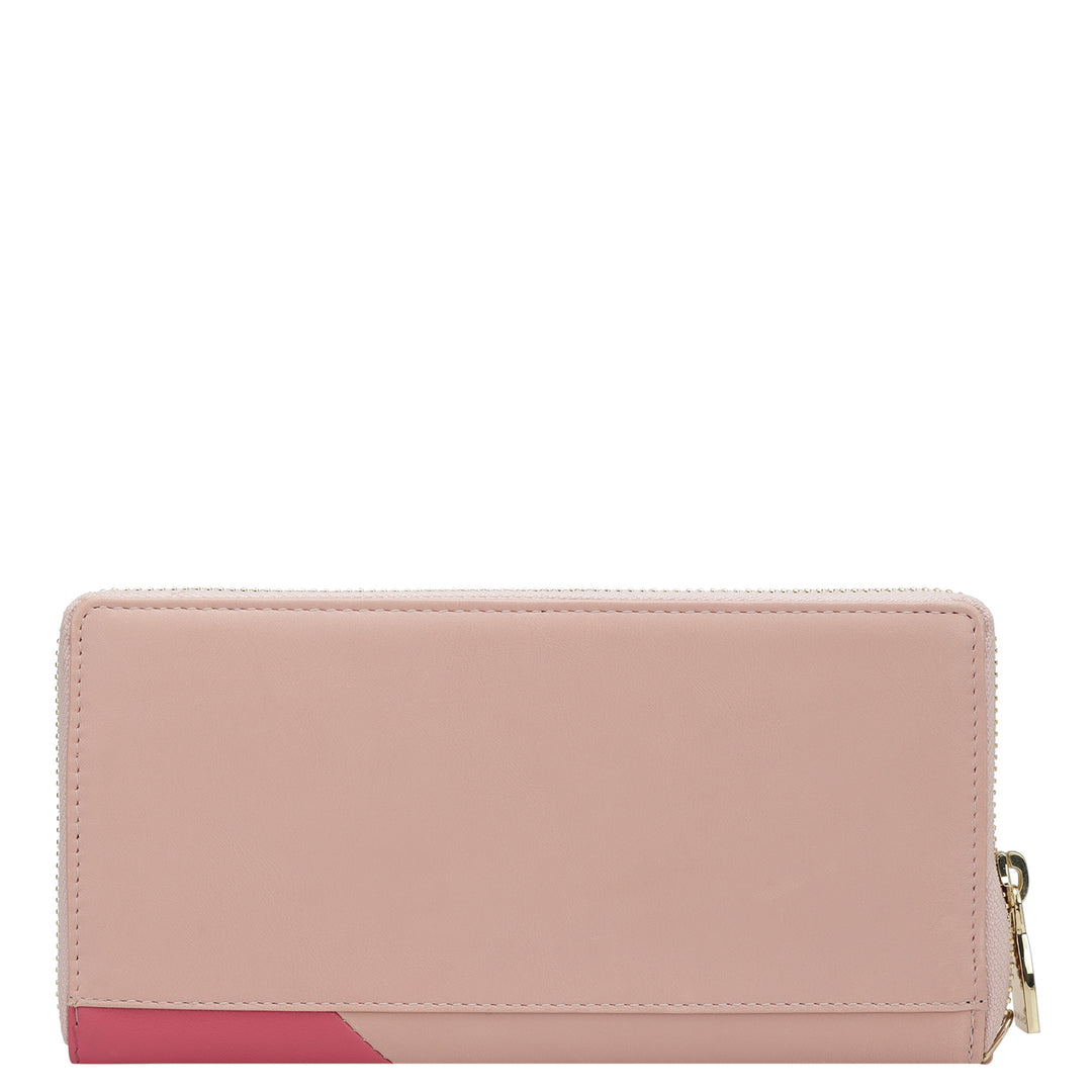 Plain Leather Ladies Wallet - Pink