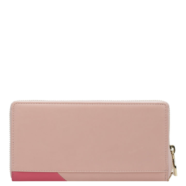 Plain Leather Ladies Wallet - Pink