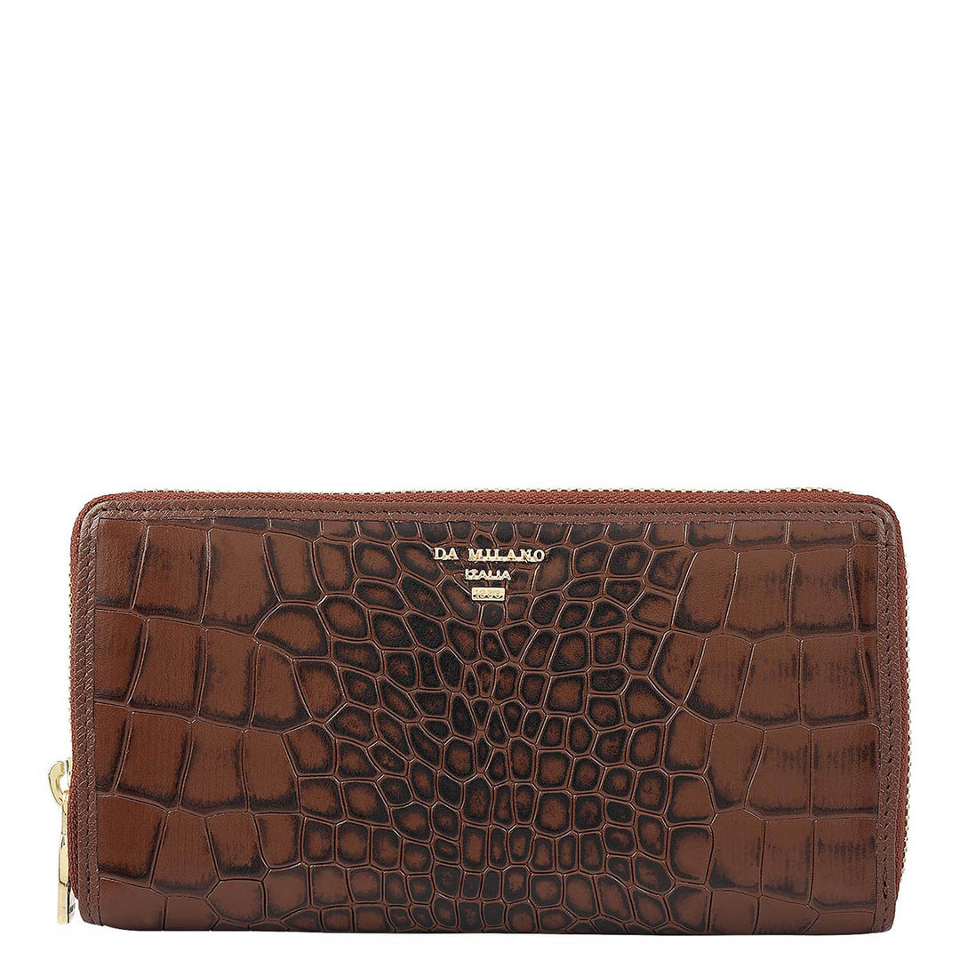 Croco Leather Ladies Wallet - Date
