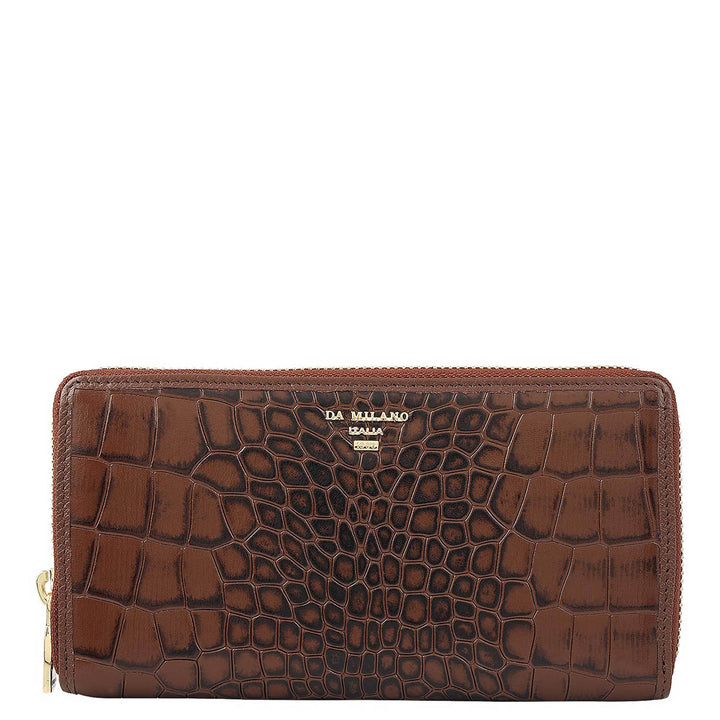 Croco Leather Ladies Wallet - Date