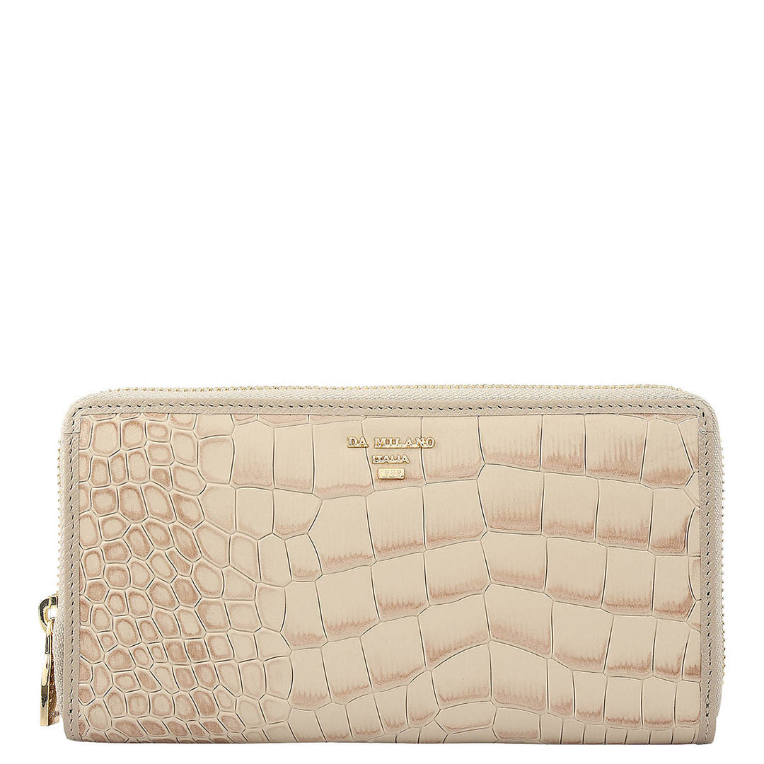 Croco Leather Ladies Wallet - Forest
