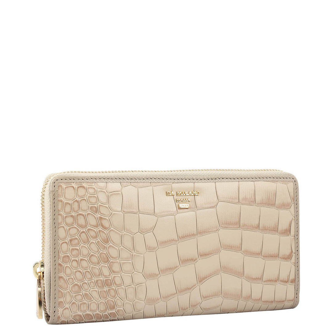 Croco Leather Ladies Wallet - Forest