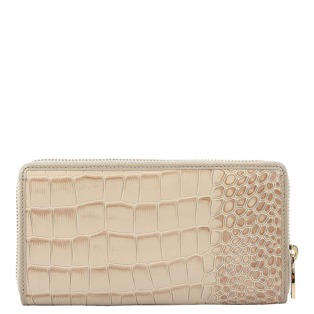 Croco Leather Ladies Wallet - Forest