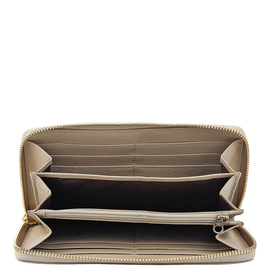 Croco Leather Ladies Wallet - Forest
