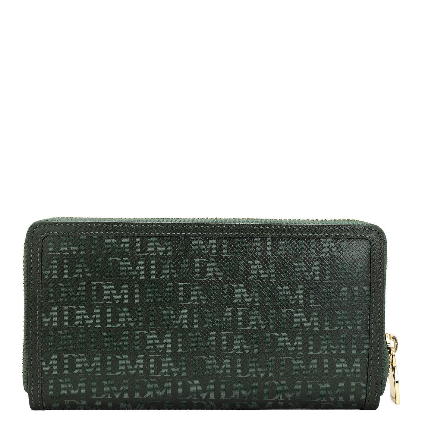 Monogram Franzy Leather Ladies Wallet - Petrol Green