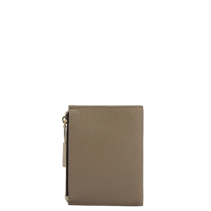 Wax Leather Ladies Wallet - Greyish Taupe