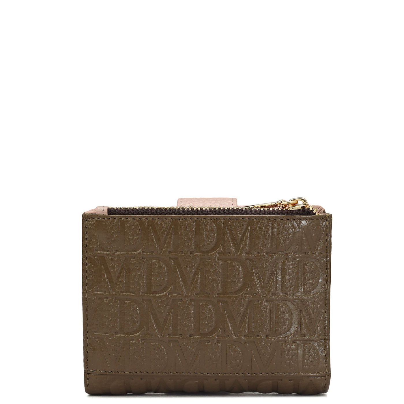 Monogram Leather Ladies Wallet - Moss