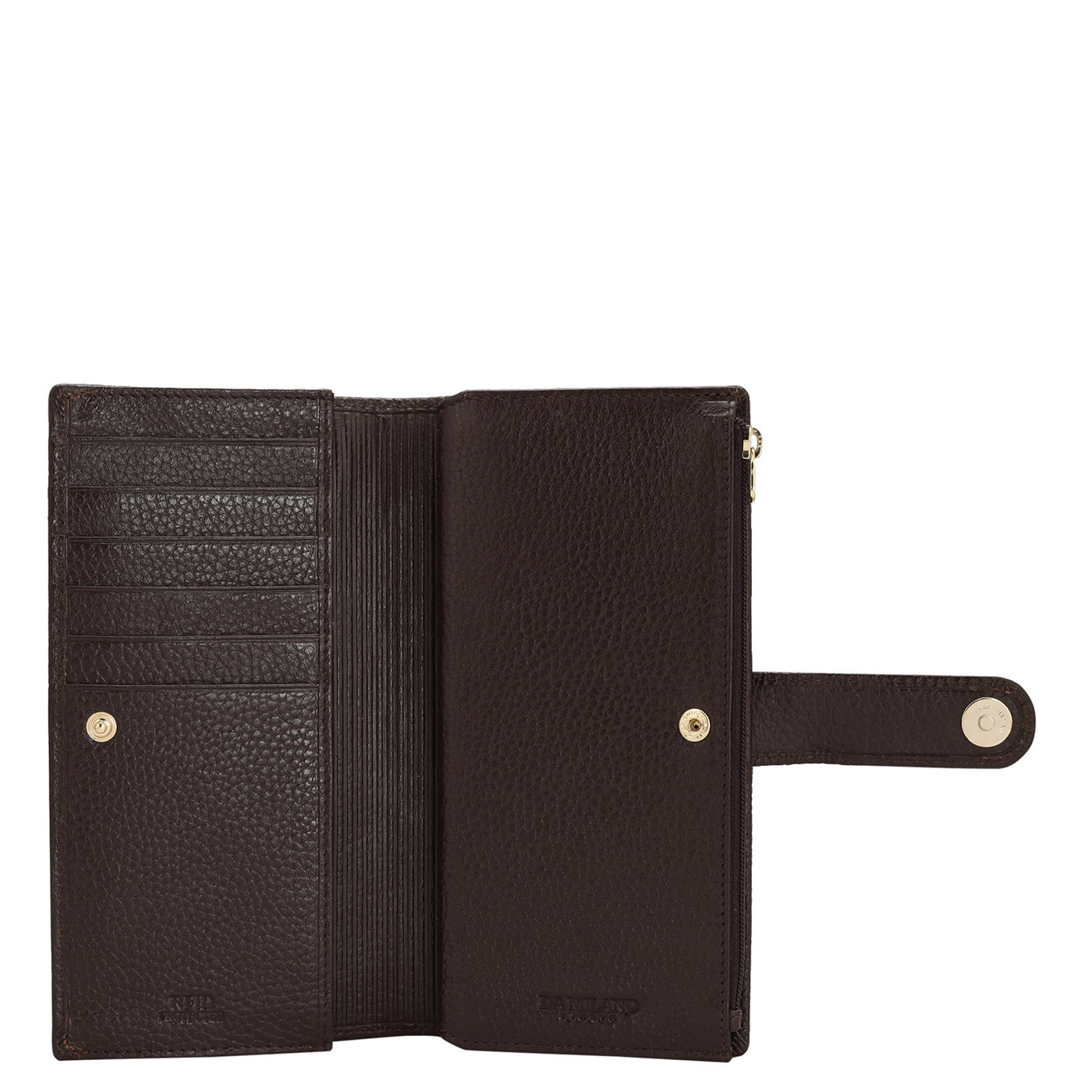 Wax Leather Ladies Wallet - Chocolate