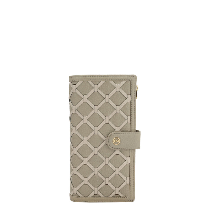 Wax Leather Ladies Wallet - Ivory