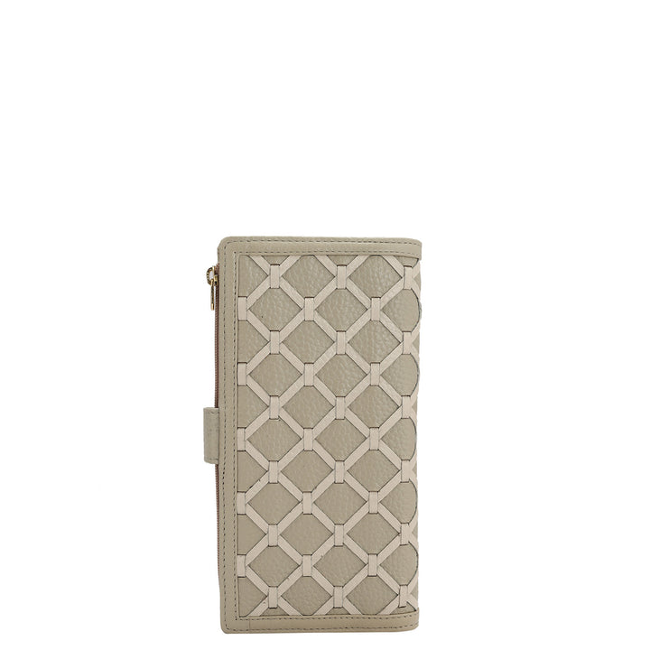 Wax Leather Ladies Wallet - Ivory
