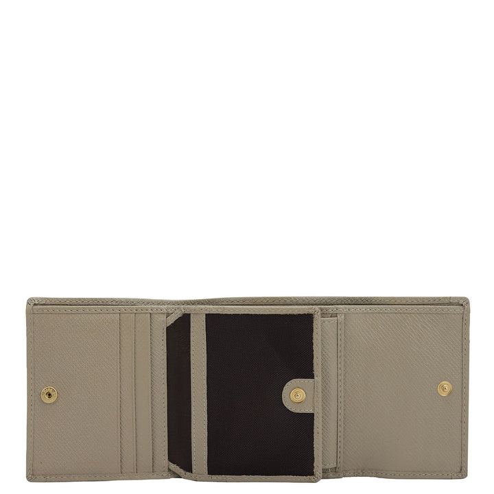 Croco Leather Ladies Wallet - Frost