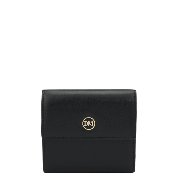Plain Leather Ladies Wallet - Black