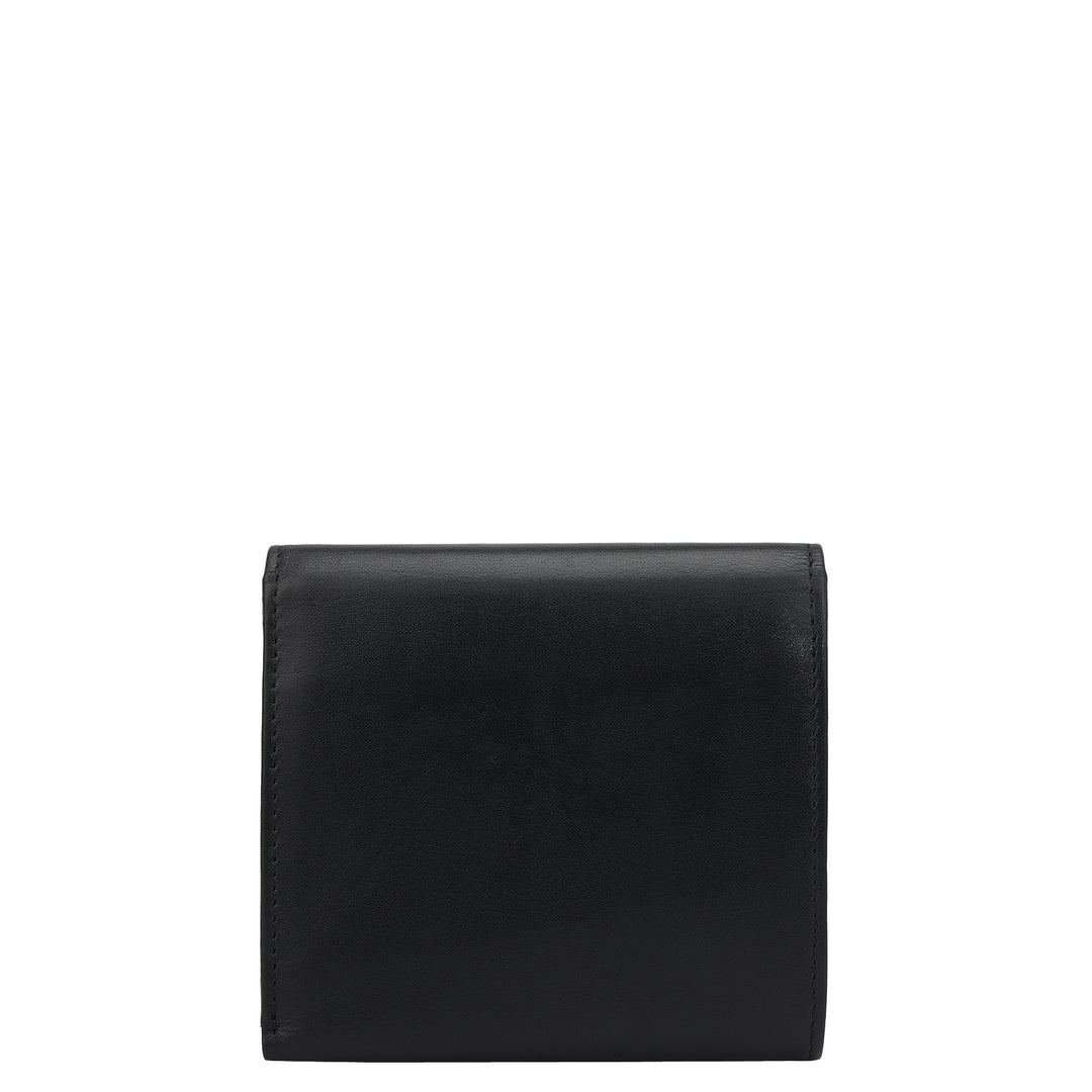 Plain Leather Ladies Wallet - Black