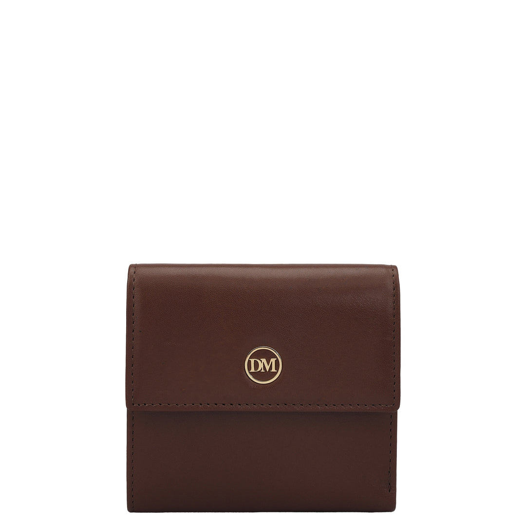 Plain Leather Ladies Wallet - Brown