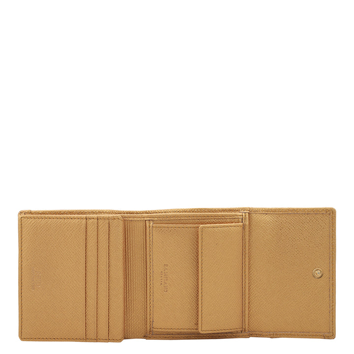 Croco Leather Ladies Wallet - Gold