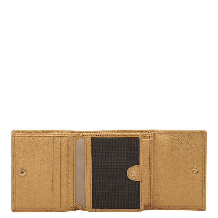 Croco Leather Ladies Wallet - Gold