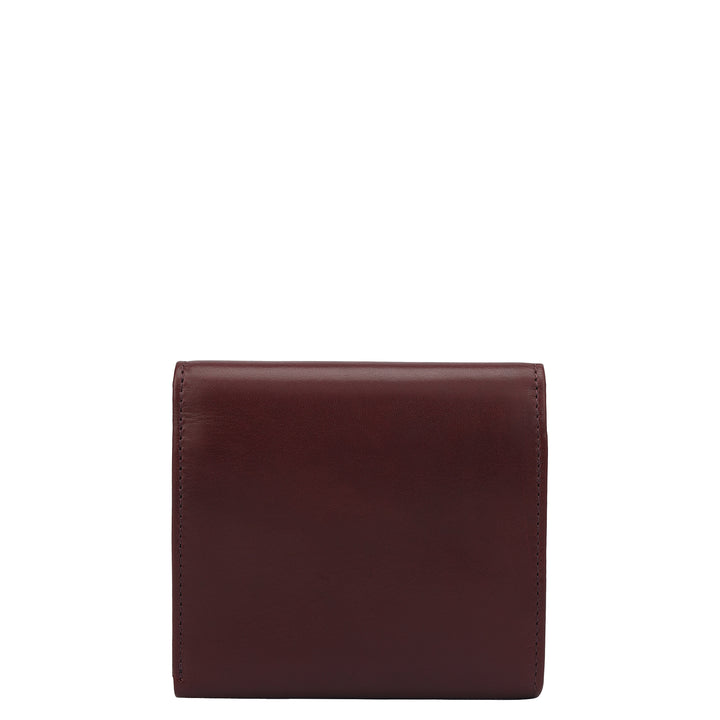 Plain Leather Ladies Wallet - Wine
