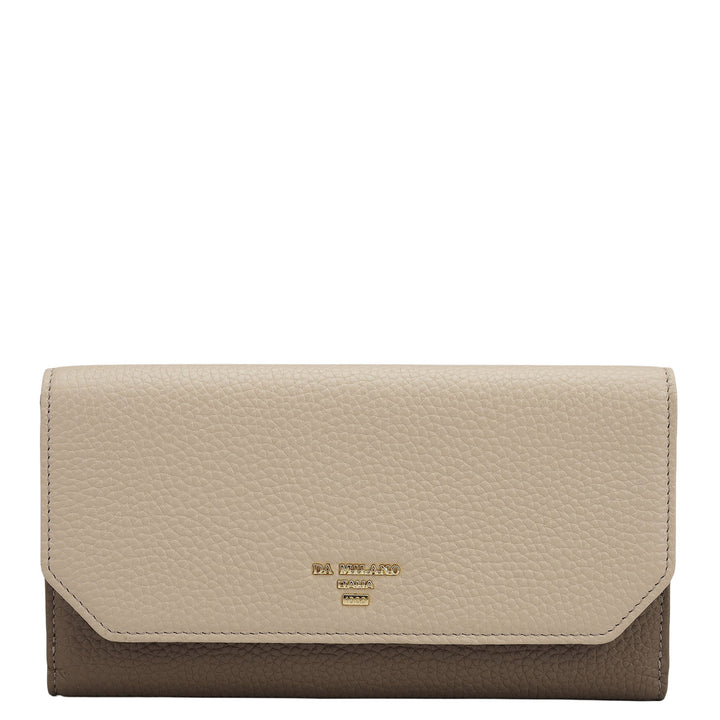 Wax Leather Ladies Wallet - Dove & Grey