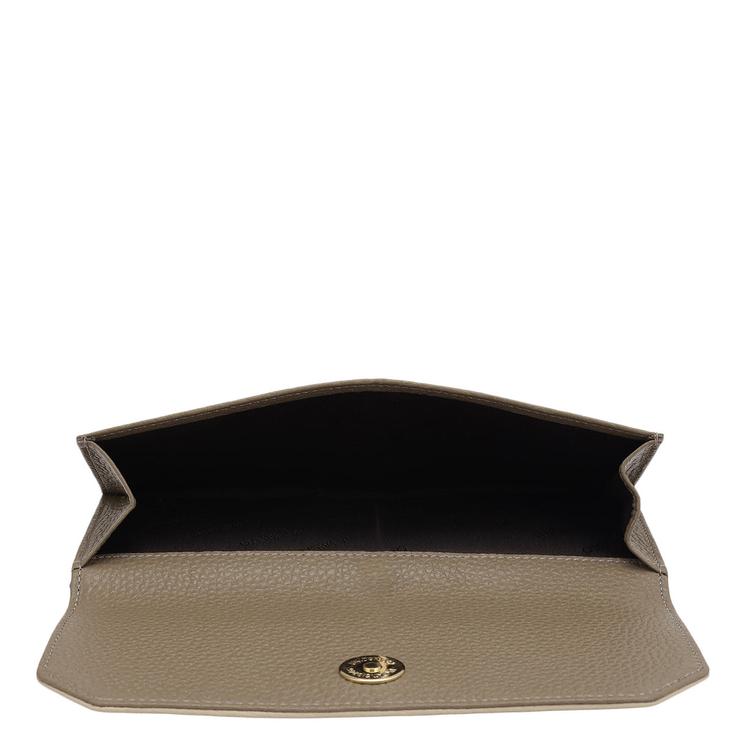 Wax Leather Ladies Wallet - Dove & Grey