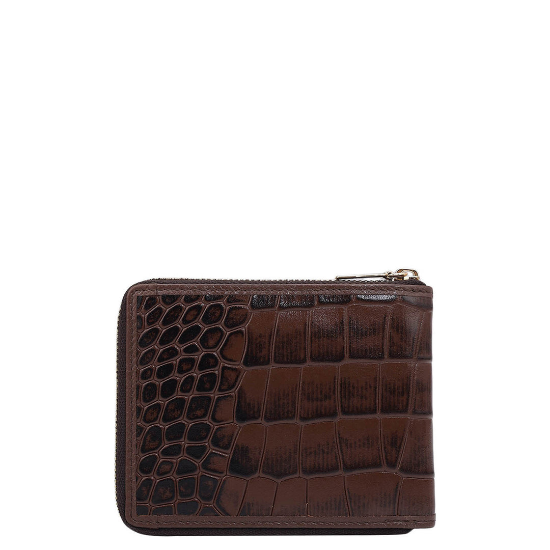 Croco Leather Ladies Wallet - Date