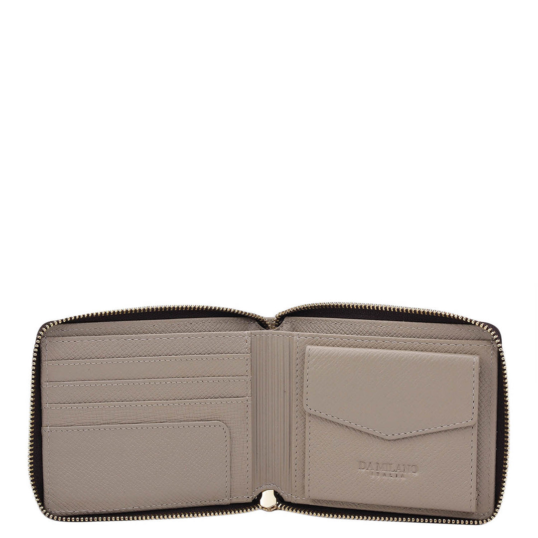 Croco Leather Ladies Wallet - Frost