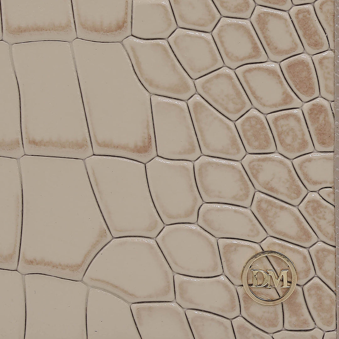 Croco Leather Ladies Wallet - Frost