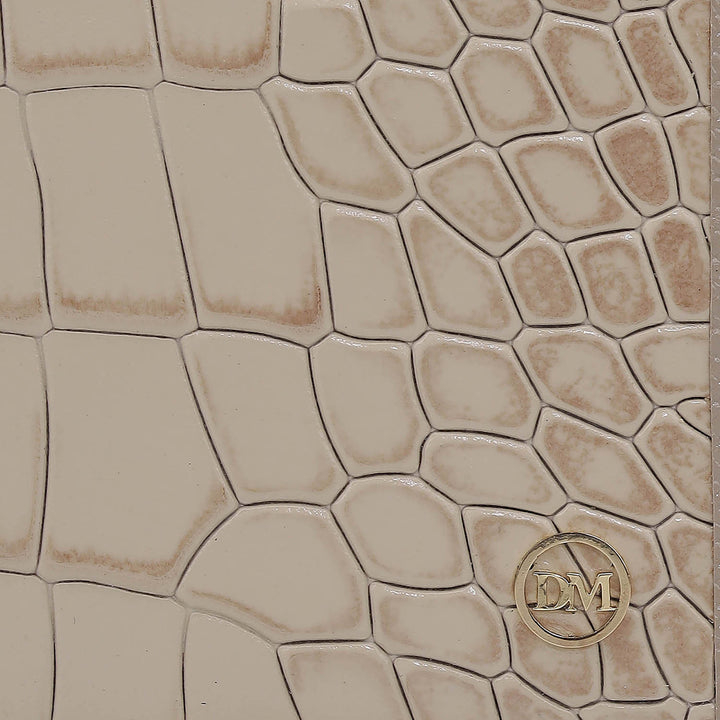 Croco Leather Ladies Wallet - Frost