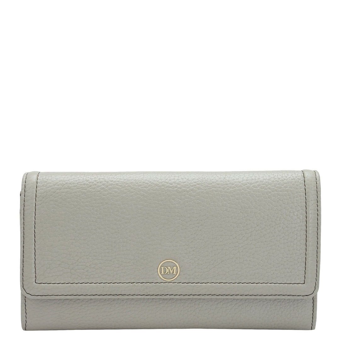 Wax Leather Ladies Wallet - Khaki