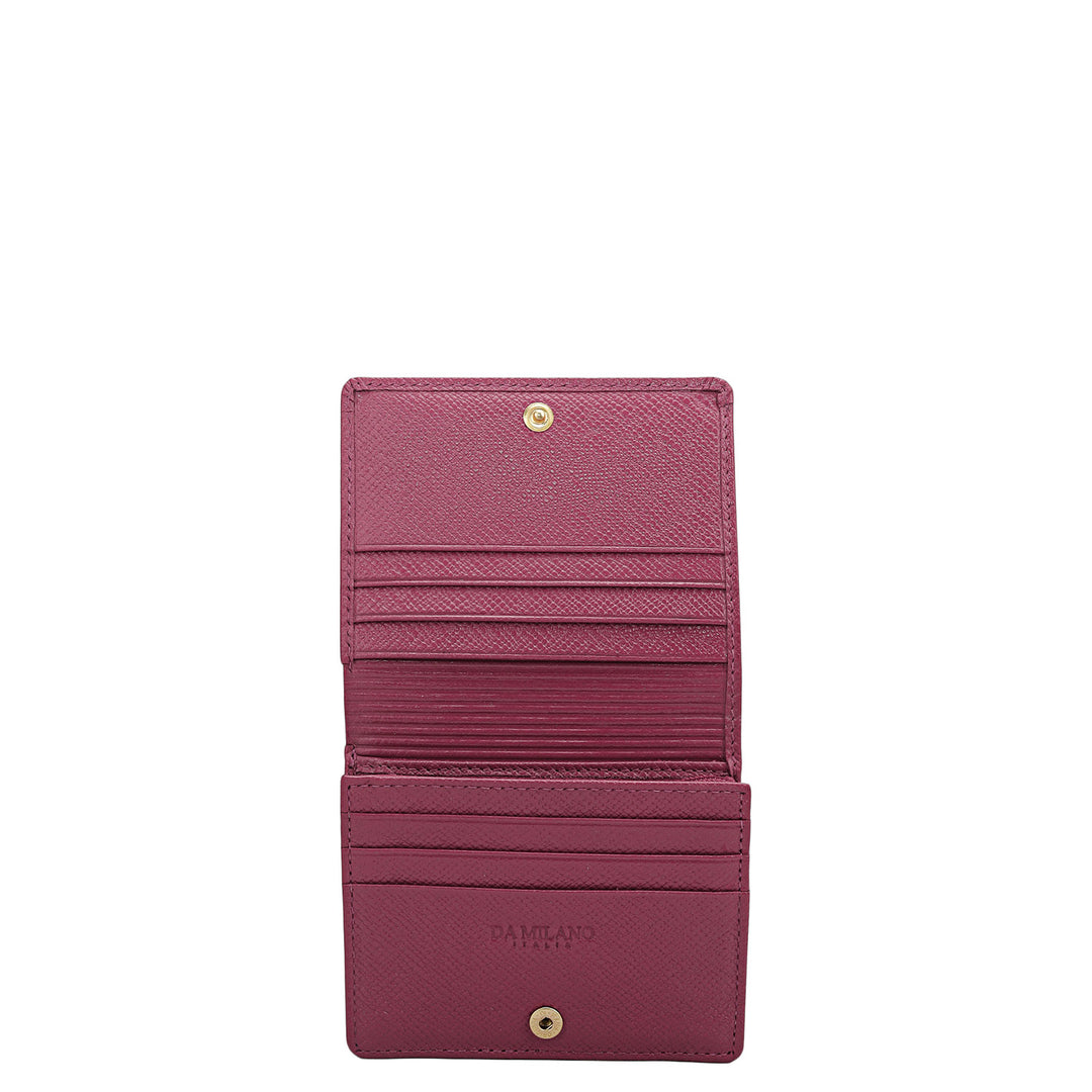 Croco Leather Ladies Wallet - Plumberry